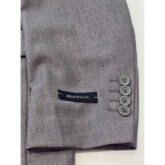 ALK men's 44S Braveman Slim Fit Gray 2-Button Suit Coat Jacket Blazer BM001 NEW - Picture 2 of 7